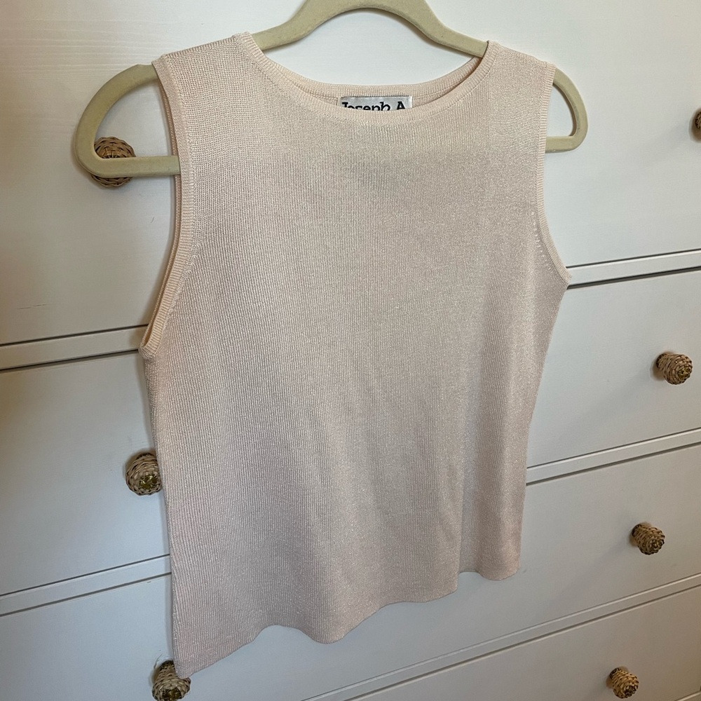 Vintage Joseph A Silk Metallic Top